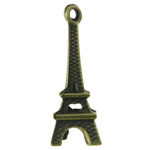 Zinc Alloy Tower antique bronze color plated nickel lead & cadmium free Approx 1mm Sold By Bag
