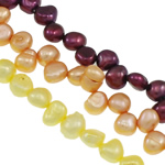 Barock kultivierten Süßwassersee Perlen, Natürliche kultivierte Süßwasserperlen, gemischte Farben, 5-6mm, Bohrung:ca. 0.8mm, verkauft per 14.5 ZollInch Strang