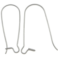 304 Stainless Steel Kidney Earwires, original color, 33x12.50x0.70mm, 1000Pairs/Bag, Sold By Bag