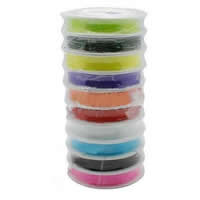 Crystal Thread, elastic, mixed colors, 0.60mm, Length:Approx 80 m, 10PCs/Lot, Sold By Lot