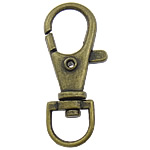 Brass Key Clasp, antique bronze color plated, nickel, lead & cadmium free, 13x37x5mm, Hole:Approx 6x9mm, 500PCs/Bag, Sold By Bag