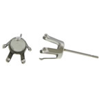 Stainless Steel Earring Stud Component original color 0.7mm Inner Approx 2.5mm Sold By Bag