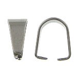 Stainless Steel Pinch Bail, original color, 5x10x8mm, 2000PCs/Bag, Sold By Bag