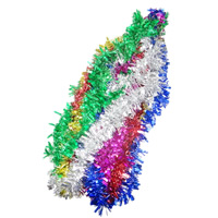 PC Plastic Tinsel, mixed colors, 1800-2000mm, 30Strands/Lot, Sold By Lot