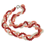 Natural Coral Necklace brass spring ring clasp Sold Per Approx 16.5 Inch Strand