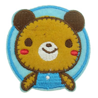 Iron on Patches, Cloth, Bear, 55x55mm, 35PCs/Bag, Sold By Bag