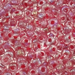Regnbågsglas fröpärlor, Glass Seed Beads, Rund, regnbåge, röd, 2x1.9mm, Hål:Ca 1mm, Ca 30000PC/Bag, Säljs av Bag