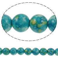 Rain Flower Stone Beads, Round, 10mm, Hole:Approx 1mm, Length:Approx 15 Inch, 10Strands/Lot, Approx 37PCs/Strand, Sold By Lot