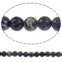 Rain Flower Stone Beads, Round, 8mm, Hole:Approx 1mm, Length:Approx 15 Inch, 10Strands/Lot, Approx 46PCs/Strand, Sold By Lot