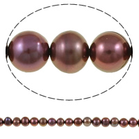 Perlas Patata Freshwater, Perlas cultivadas de agua dulce, color rojo de vino, 7-8mm, agujero:aproximado 0.8mm, Vendido para aproximado 15.3 Inch Sarta