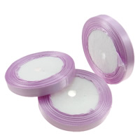 Satin Ribbon, light purple, 10mm, 30PCs/Lot, 22m/PC, Sold By Lot