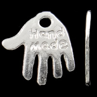Tibetan Style Hand Pendants, silver color plated, Imitation Antique, nickel, lead & cadmium free, 12x12x1mm, Hole:Approx 1.5mm, Approx 3000PCs/KG, Sold By KG