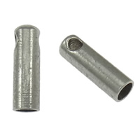 Stainless Steel End Caps, original color, 2x7mm, Hole:Approx 1mm, Inner Diameter:Approx 1.5mm, 1000PCs/Lot, Sold By Lot