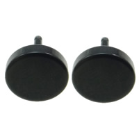 Stainless Steel Ear Piercing Jewelry, 316L Stainless Steel, black ionic, 8x1.9mm, 5.5mm, 50PCs/Lot, Sold By Lot