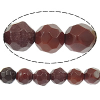 Yolk Stone Beads, Runde, facetteret, 4mm, Hole:Ca. 0.8mm, Længde Ca. 15 inch, 10Strands/Lot, Ca. 88pc'er/Strand, Solgt af Lot