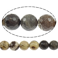 Zebra Jasper Beads, Round, Australia Imported & faceted, 10mm, Hole:Approx 1mm, Length:Approx 15 Inch, 10Strands/Lot, Approx 37PCs/Strand, Sold By Lot