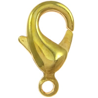 Brass Lobster Clasp, gold color plated, nickel, lead & cadmium free, 6x12x3mm, Hole:Approx 1.3mm, 500PCs/Bag, Sold By Bag