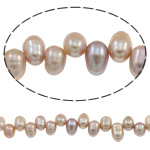 Cultured Rice Freshwater Pearl Beads, natural, top drilled, purple, 5-6mm, Hole:Approx 0.8mm, Sold Per Approx 15.7 Inch Strand
