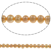Cultured Potato Freshwater Pearl Beads, natural, pink, 9-10mm, Hole:Approx 0.8mm, Sold Per Approx 14.2 Inch Strand