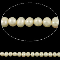 Cultured Potato Freshwater Pearl Beads, natural, white, 9-10mm, Hole:Approx 0.8mm, Sold Per Approx 15 Inch Strand