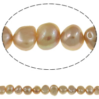 Barock odlad sötvattenspärla pärlor, Freshwater Pearl, naturlig, purpur, 8-9mm, Hål:Ca 0.8mm, Såld Per Ca 14.5 inch Strand