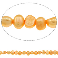 Barokní kultivované sladkovodní perle, Sladkovodní Pearl, Baroko, oranžový, 4-5mm, Otvor:Cca 0.8mm, Prodáno za Cca 15 inch Strand