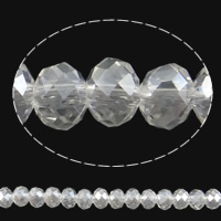 Rondelle Crystal Beads, AB color plated, imitation CRYSTALLIZED™ element crystal, Crystal, 6x4mm, Hole:Approx 1.5mm, Length:Approx 18 Inch, 10Strands/Bag, Approx 100PCs/Strand, Sold By Bag