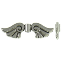 Zinc Alloy Animal Beads Wing Shape antique silver color plated nickel lead & cadmium free Approx 2mm Approx Sold By KG