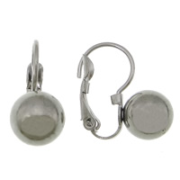 Stainless Steel Lever Back Earring, original color, 8x17mm, 200Pairs/Lot, Sold By Lot