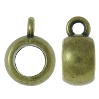 Abalorios Bail de Aleación de Zinc, chapado en color bronce antiguo, libre de níquel, plomo & cadmio, 8x11x5mm, agujero:aproximado 1.5mm, aproximado 1250PCs/KG, Vendido por KG
