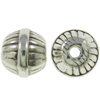 Tibetan Style Jewelry Beads, Drum, antique silver color plated, nickel, lead & cadmium free, 6x7mm, Hole:Approx 1mm, Approx 1110PCs/KG, Sold By KG