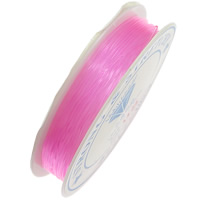 Crystal Thread, elastic, pink, 0.80mm, Length:8 m, 100PCs/Lot, Sold By Lot