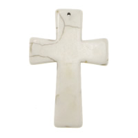 Turquoise Pendant Cross beige Approx 1mm Sold By Lot