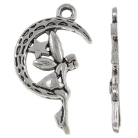 Character Zinc Alloy Pendants Fairy antique silver color plated nickel lead & cadmium free Approx 1.5mm Approx Sold By KG