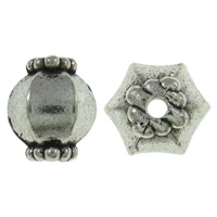 Abalorios de Aleación de Zinc , Linterna China, chapado en color de plata antigua, libre de níquel, plomo & cadmio, 9x10.50x7.50mm, agujero:aproximado 1mm, aproximado 620PCs/KG, Vendido por KG