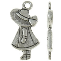 Character Zinc Alloy Pendants Girl antique silver color plated nickel lead & cadmium free Approx 2mm Approx Sold By KG