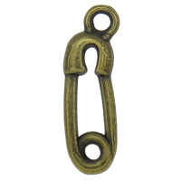 Zinc Alloy Tool Pendants Safety Pin antique bronze color plated nickel lead & cadmium free Approx 2mm Sold By Bag