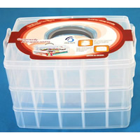 Jewelry Beads Container Polypropylene(PP) Rectangle transparent & 10 cells &  clear Sold By Lot