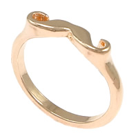 Tibetan Style Finger Ring, Mustache, rose gold color plated, nickel, lead & cadmium free, 4mm, US Ring Size:7, 200PCs/Lot, Sold By Lot