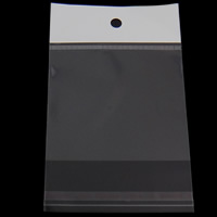 OPP auto-étanche Sac, Bande en plastique, rectangle, transparent, 120x165x0.035mm, 2000PC/sac, Vendu par sac