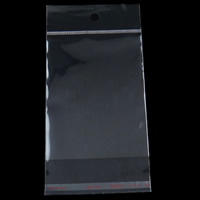 OPP auto-étanche Sac, Bande en plastique, rectangle, transparent, 95x155x0.035mm, 2000PC/sac, Vendu par sac