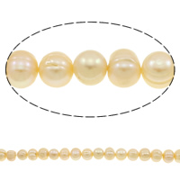 Cultured Potato Freshwater Pearl Beads, natural, pink, 9-10mm, Hole:Approx 0.8mm, Sold Per Approx 14.2 Inch Strand