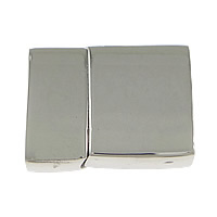 Stainless Steel Magnetic Clasp Rectangle original color Approx Inner Approx 4mm Sold By Lot