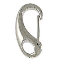 Stainless Steel Snap Hook Carabiner, original color, 13x26x6mm, Hole:Approx 4x6mm, 20PCs/Lot, Sold By Lot