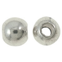 Tibetan Style Jewelry Beads, Drum, antique silver color plated, nickel, lead & cadmium free, 4mm, Hole:Approx 1mm, Approx 5000PCs/KG, Sold By KG