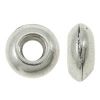 Zinc Alloy Jewelry Beads Rondelle antique silver color plated nickel lead & cadmium free Approx 2mm Approx Sold By KG