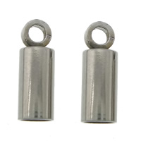 Stainless Steel End Caps, original color, 3x8.5x3mm,2.5mm, Hole:Approx 1.5mm, 500PCs/Lot, Sold By Lot