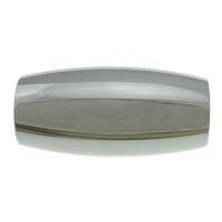Edelstahl Magnetverschluss, oval, originale Farbe, 21x10mm, Bohrung:ca. 6mm, 50PCs/Menge, verkauft von Menge