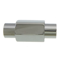 Edelstahl Magnetverschluss, originale Farbe, 20x9x8mm, Bohrung:ca. 6mm, 50PCs/Menge, verkauft von Menge