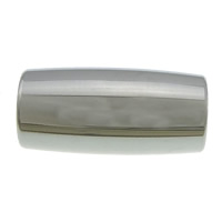 Edelstahl Magnetverschluss, 304 Edelstahl, oval, originale Farbe, 21x10mm, Bohrung:ca. 5.2mm, 50PCs/Menge, verkauft von Menge